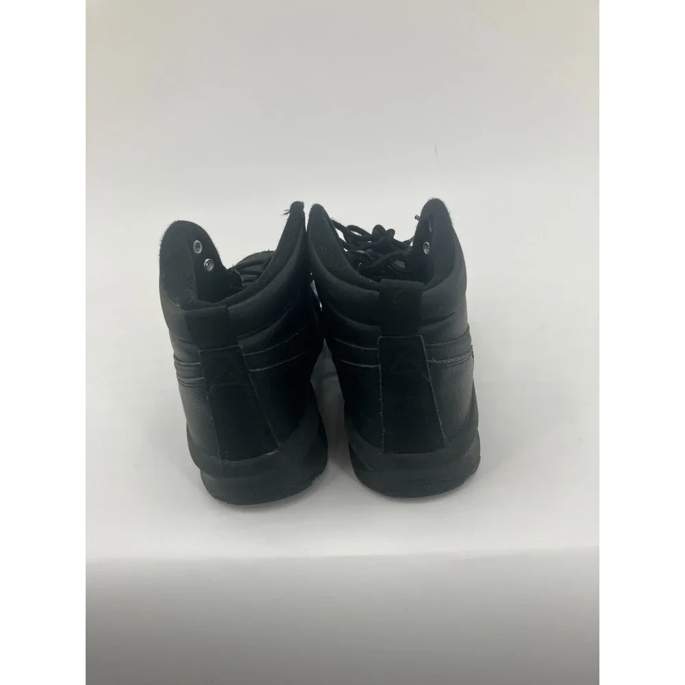 Nike Manoa Leather BQ5372-001 Boots Kids US 5.5 Black Lace Up Round Toe Ankle